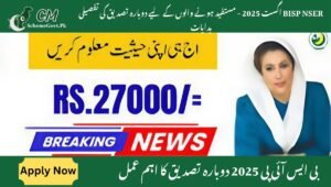 Read more about the article BISP NSER August 2025 – Detailed Re-Verification Instructions for Beneficiaries