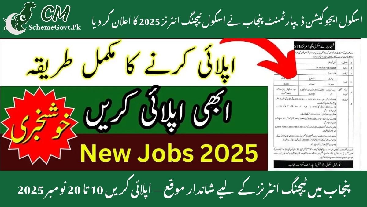 You are currently viewing School Education Department, Punjab Announces Recruitment for School Teaching Interns (STIs) 2025
